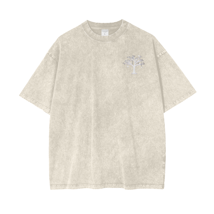 Leafless Conifer V1 Acid Washed Oversize T-Shirt