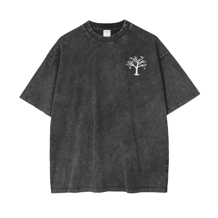 Leafless Conifer V1 Acid Washed Oversize T-Shirt