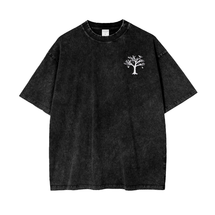 Leafless Conifer V1 Acid Washed Oversize T-Shirt