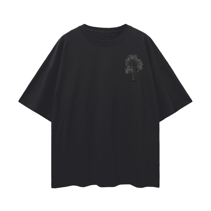 Leafless Conifer V2 - Oversize Deep Drop Shoulder T-Shirt