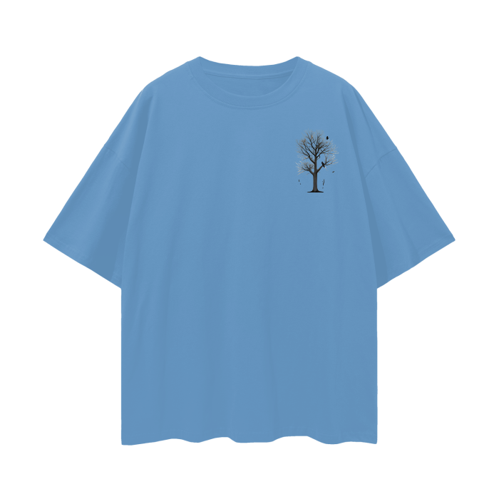 Leafless Conifer V2 - Oversize Deep Drop Shoulder T-Shirt