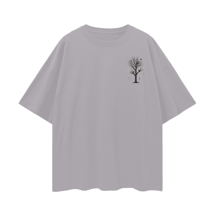 Leafless Conifer V2 - Oversize Deep Drop Shoulder T-Shirt